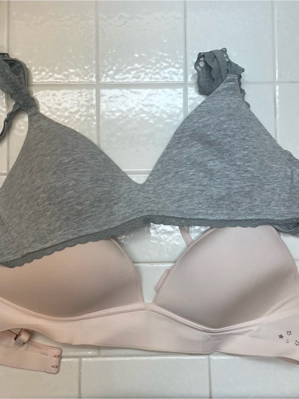 aerie Grey and Light Pink Bra Duo - Soft Everyday Support